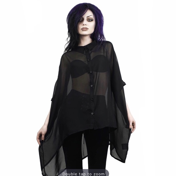 Killstar Tops - Killstar Starchild Batwing Blouse